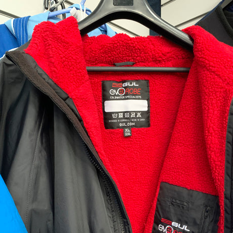 Gul EVORobe Hooded Changing Robe | Red Sherprotec fleece lining inside