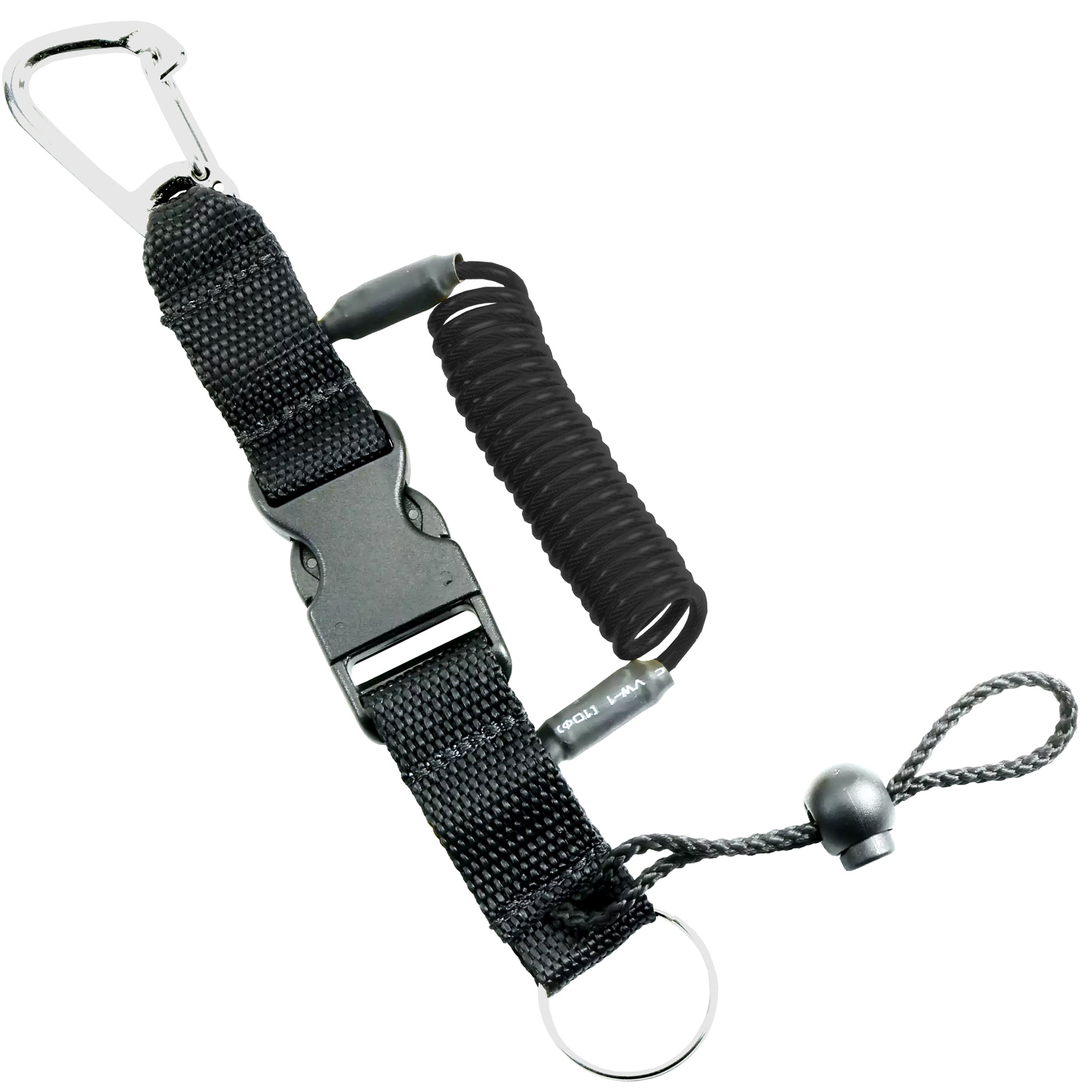 Aquatec Wired Coil Lanyard Line with Stainless Snap Hook