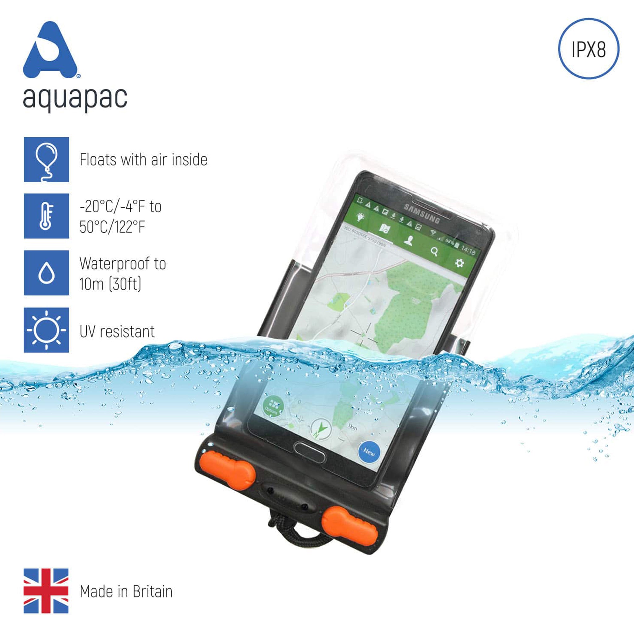 Aquapac Aquasac Economy Phone Dry Pouch Case Fits all iPhones up to 13 or similar | Details
