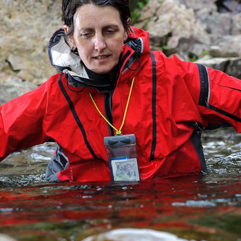 Aquapac Waterproof Wallet Keymaster used while canyoning