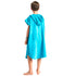 Robie Robes Junior Original Towelling Beach Changing Robe Poncho - Blue Atoll Back