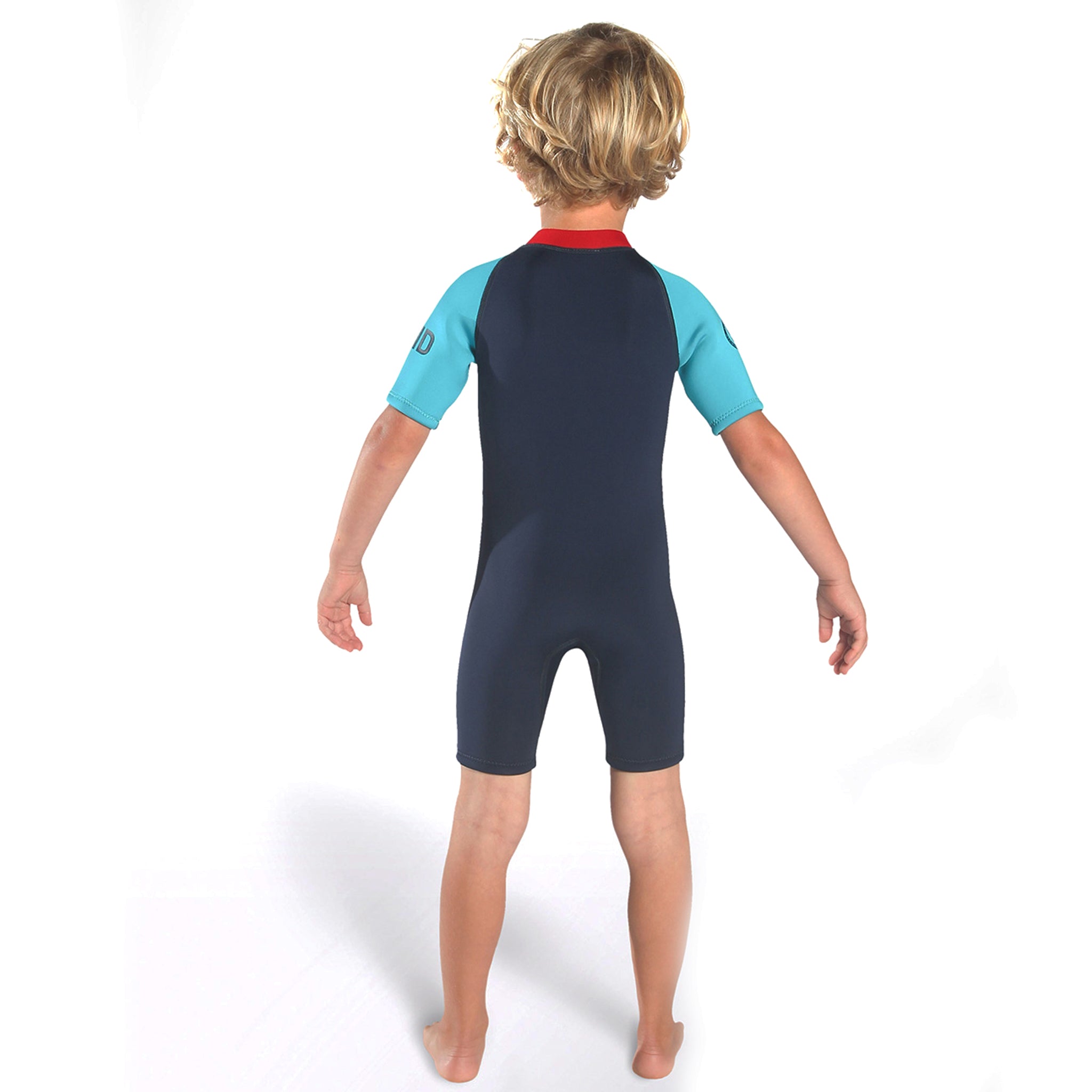 C-Skins Baby C-KID Waves Shortie Wetsuit Ink/Turquoise/Red Back