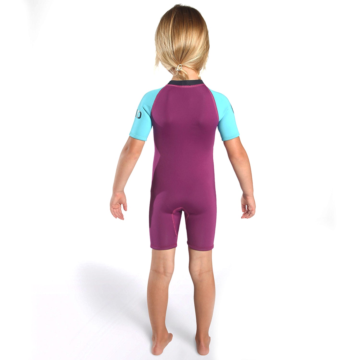 C-Skins Baby C-KID Waves Shortie Wetsuit | Violet/Cyan Back