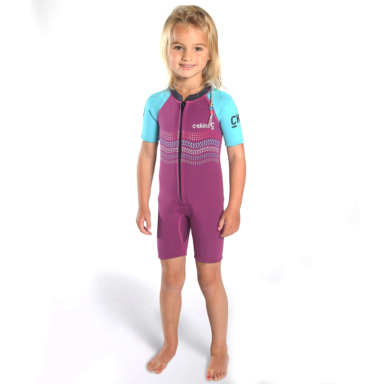 C-Skins Baby C-KID Waves Shortie Wetsuit | Violet/Cyan