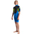 C-Skins Element 3/2mm Toddler Shortie Wetsuit | Cyan Yellow Navy - Side