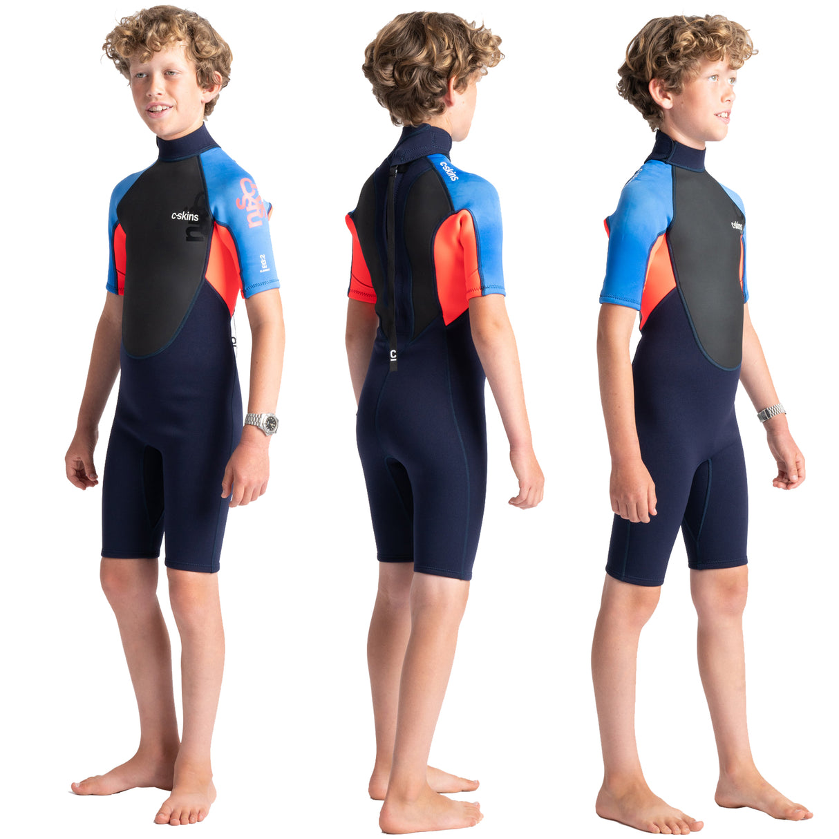 C-Skins Element Junior Unisex 3/2mm Shortie Wetsuit | Sides