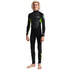 C-Skins Element Junior Boys & Girls 3/2mm Wetsuit in Black and Lime - Front