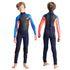 C-Skins Element Junior Unisex 3/2mm Steamer Wetsuit - Slate Navy/Flo Red/Blue Tie Dye | Back