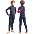 C-Skins Element Junior Unisex 3/2mm Steamer Wetsuit - Slate/Magenta/Multi