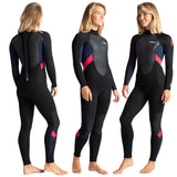C-Skins Element Women's 3:2mm Wetsuit - Black/Slate/Coral | Front & Sides
