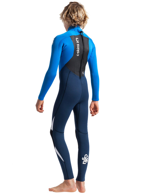 C-Skins Legend 4/3mm Junior Wetsuit | Bluestone/Cyan| Back