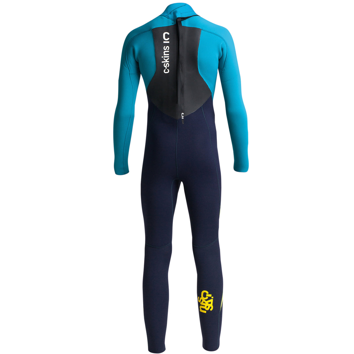 C-Skins Legend 5:4:3mm Junior Wetsuit - Back Slate/Ocean/Yellow