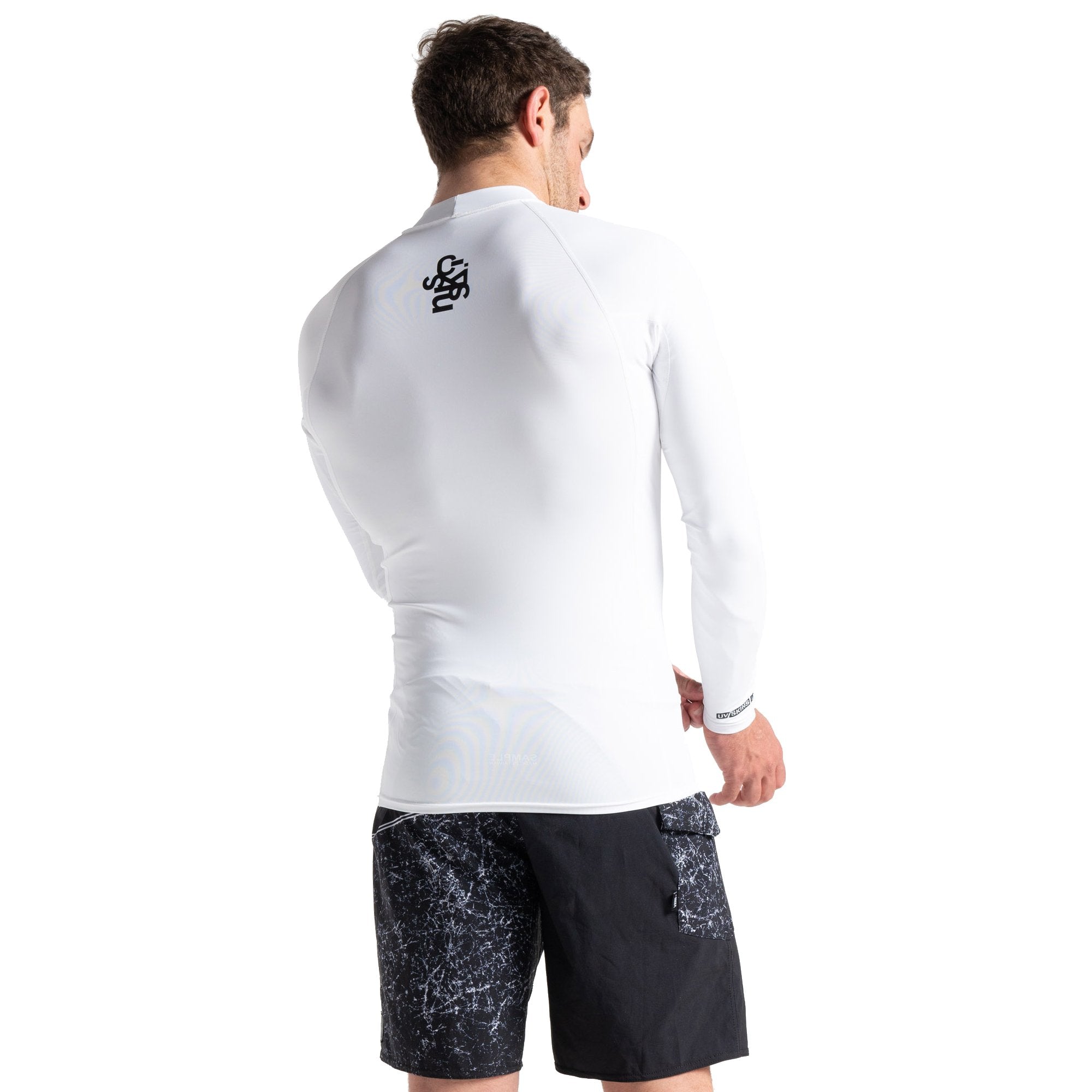 C-Skins UV Skins Men's Long Sleeve Crew Neck Rash Vest in White - Back