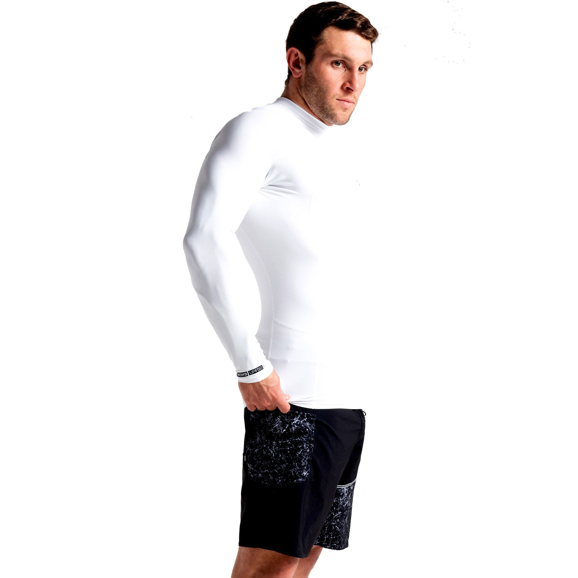 C-Skins UV Skins Men's Long Sleeve Crew Neck Rash Vest in White - Right side