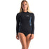 C-Skins UV Skins Women's Solace Premium Crew Neck Long Sleeved Rash Vest in Black Raven/Unity - Front