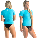 C-Skins UV Skins Women's Crew Neck Short Sleeved Rash Vest | Back & Side