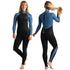 C-Skins Surflite 3/2mm Women's GBS Spring Summer Wetsuit - Black/Cascade Blue/White