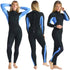 C-Skins Surflite 4/3mm Women's Wetsuit Black/Blue Tie Dye | Back
