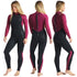 C-Skins Surflite 4/3mm Women's Wetsuit Raven Black/Wine | Back etc