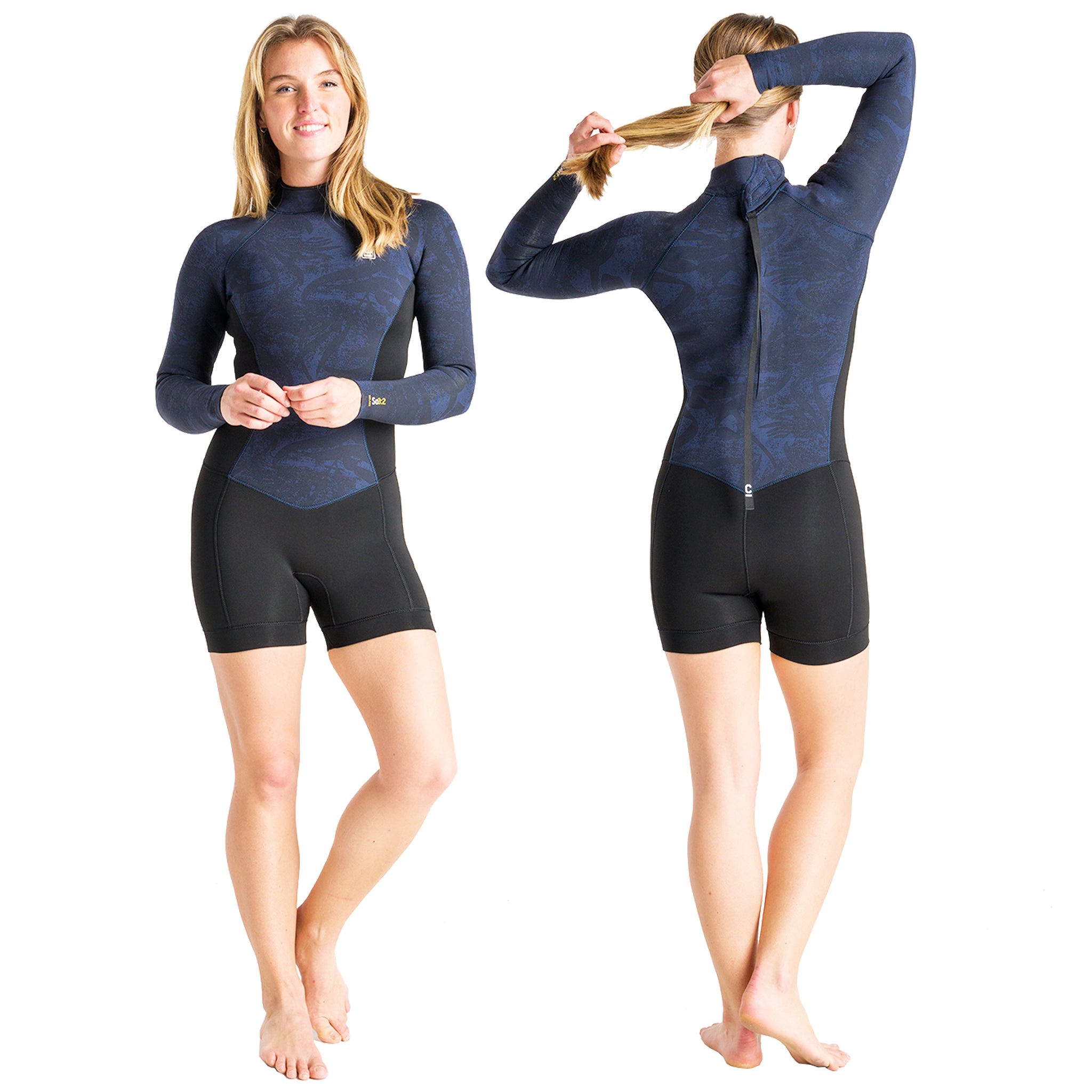C-Skins Solace 3/2mm GBS Boyleg Long Sleeve Spring Shorty