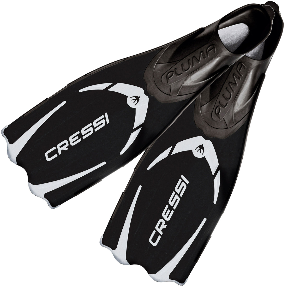Cressi Pluma Snorkelling Fins | Black/Silver