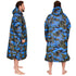 Charlie McLeod Eco Sports Cloak Long Sleeve Change Robe - Camo/Blue Side & Back