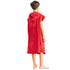 Robie Robes Junior Original Towelling Beach Changing Robe Poncho - Coral Back