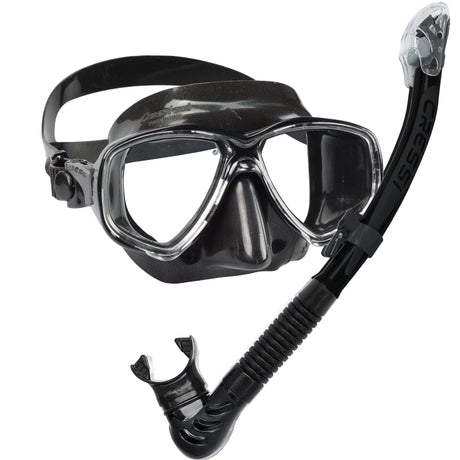 Cressi Marea Dry Snorkelling Set | Black