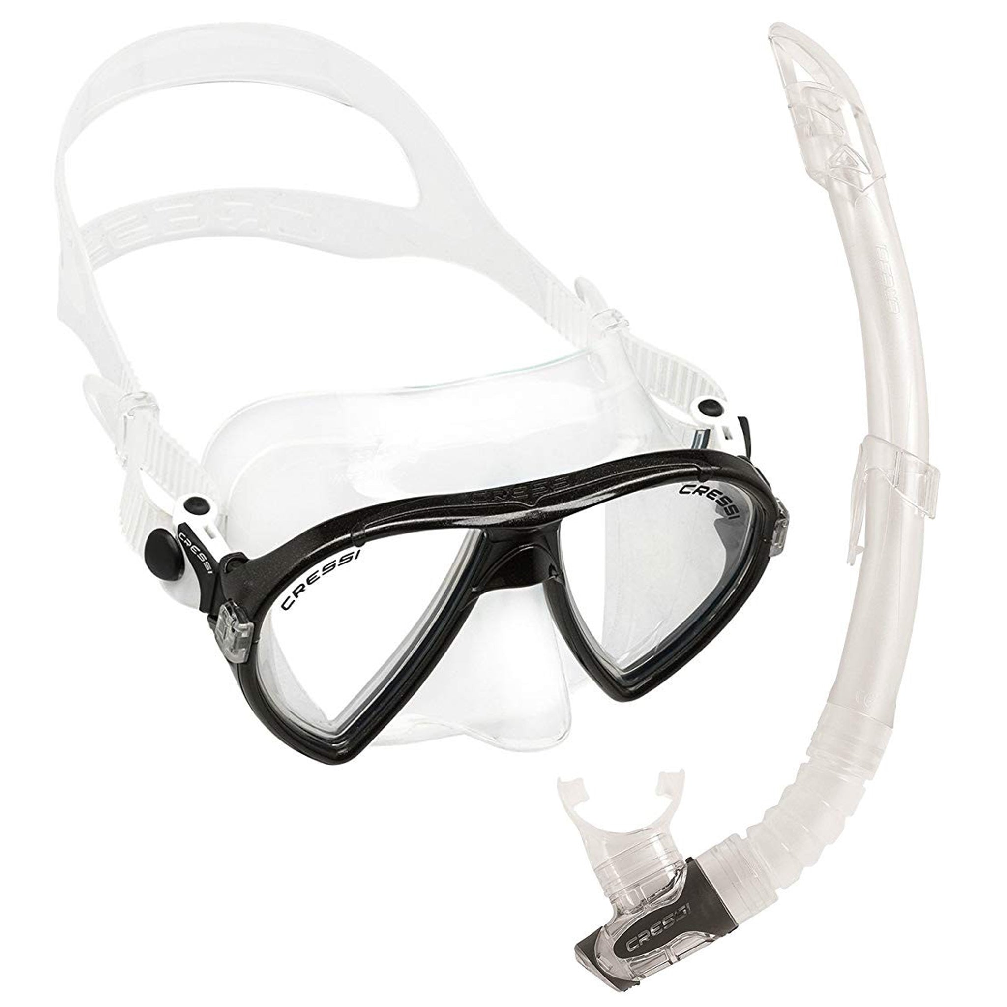 Cressi Ocean Mask & Gamma Snorkelling Combo | Black