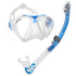 Cressi Penta Mask & Alpha Ultra Dry Snorkel Set | Blue