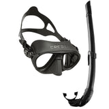 Cressi Calibro Mask & Corsica Snorkel Freediving Set | Black