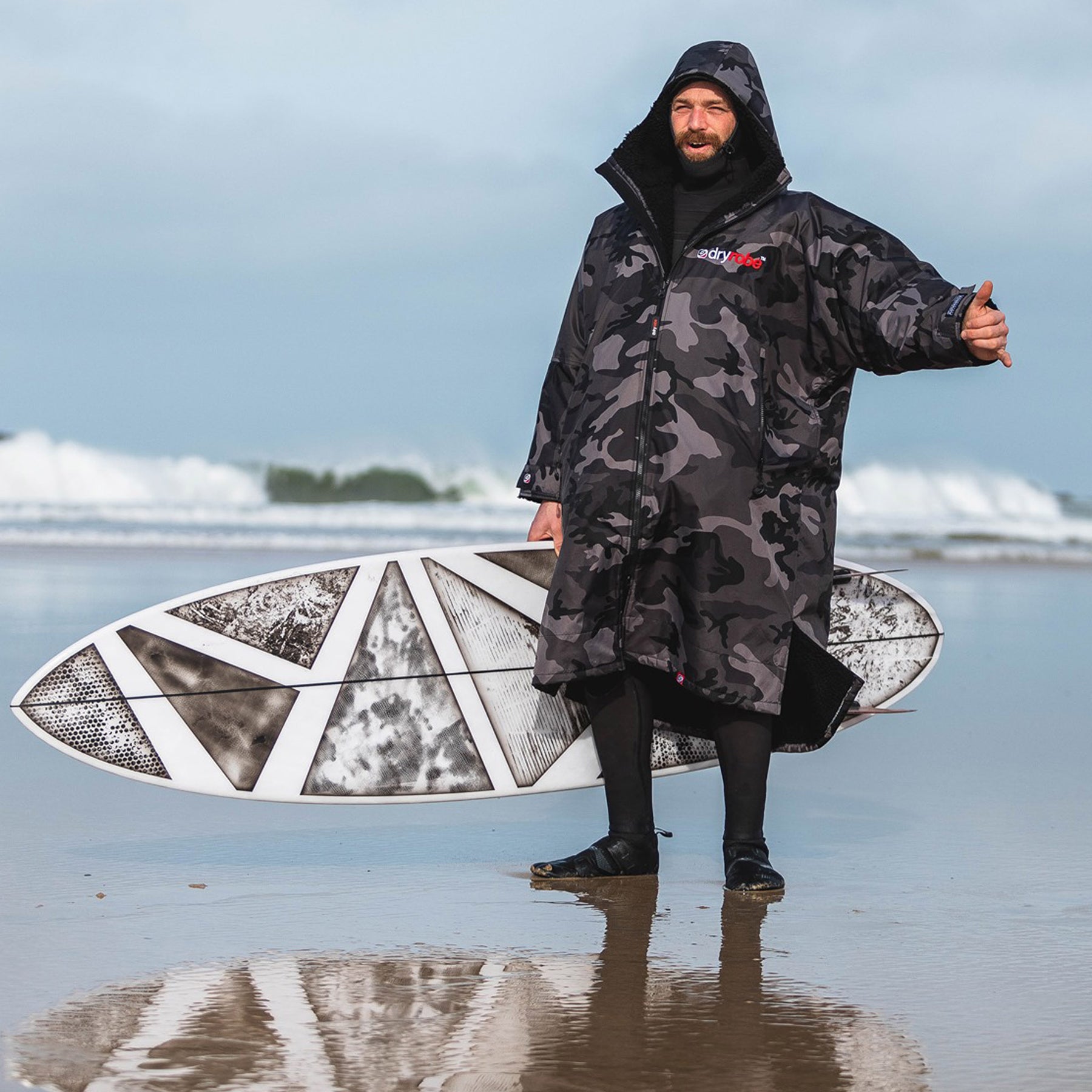 dryrobe Advance Long Sleeve Camo Watersports Warehouse