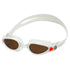 Aqua Sphere Kaiman Exo Swimming Goggles Brown Polarised Lenses - White Orange Front