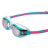 Aqua Sphere Fastlane Swimming Goggles Pink Turquoise with Pink Titanium Mirrored Lenses