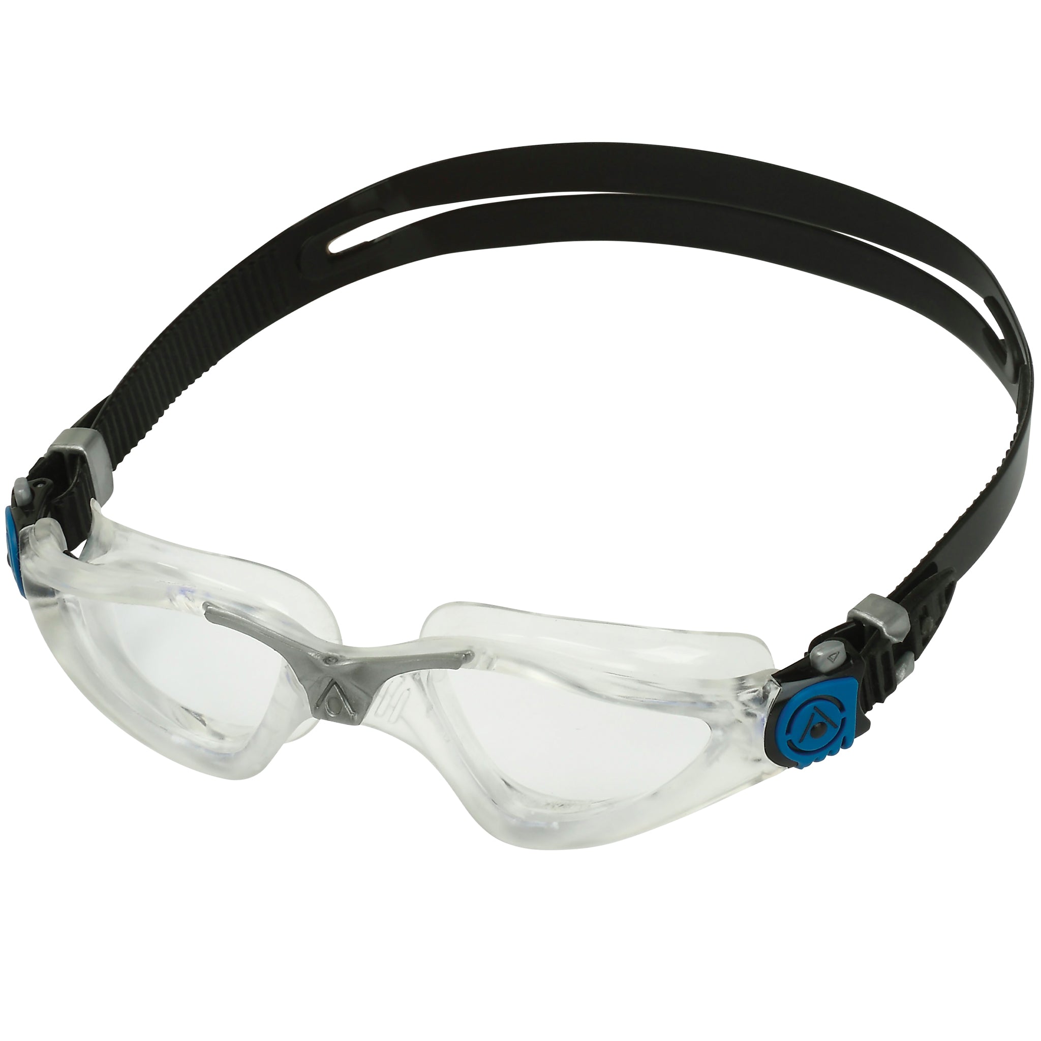 Aquasphere Kayenne Swimming Goggles Clear Lenses Clear/Silver | Left