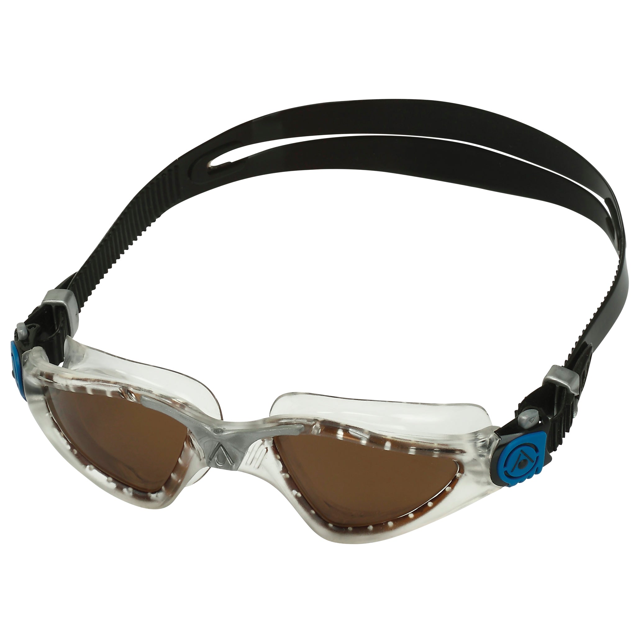 Aquasphere Kayenne Polarized Lens Swimming Goggles Clear/Silver | Left