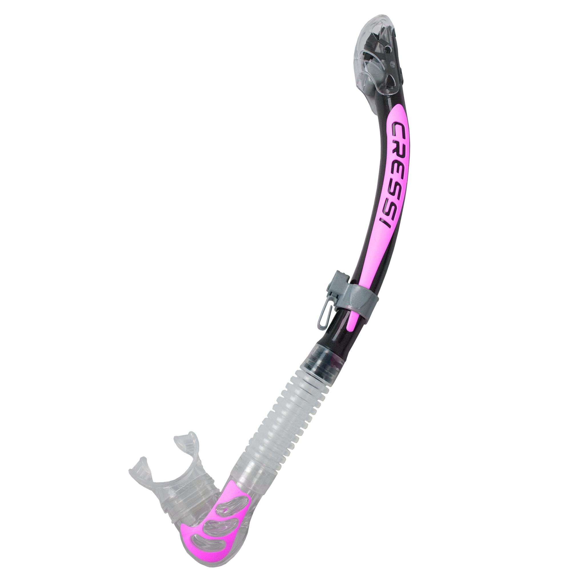 Cressi Alpha Ultra Dry Snorkel | Black/Pink