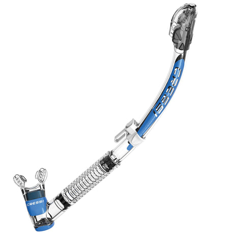 Cressi Itaca Ultra Dry Snorkel | Clear Blue