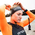 Orca Neoprene Swimming Headband in use