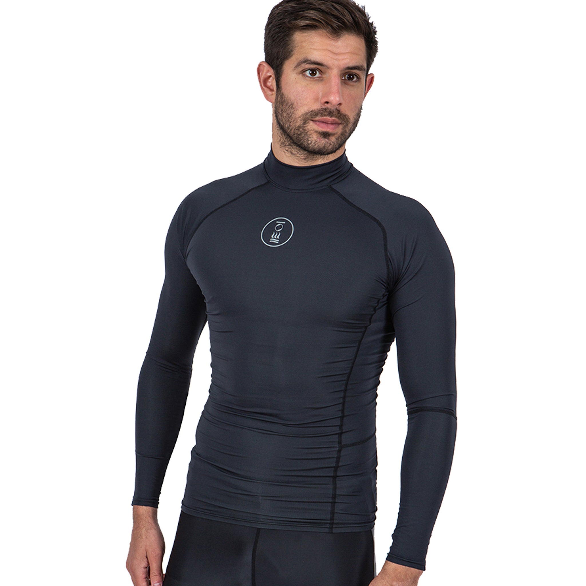 Fourth Element Men's Hydroskin Ocean Positive Long Sleeve Rash Guard Black