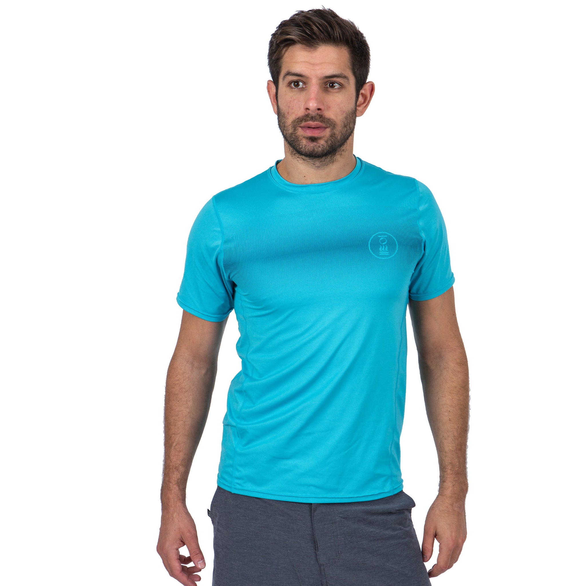 Fourth Element Men's Hydro-T UPF50+ Rash Top Short Sleeve Azure Blue