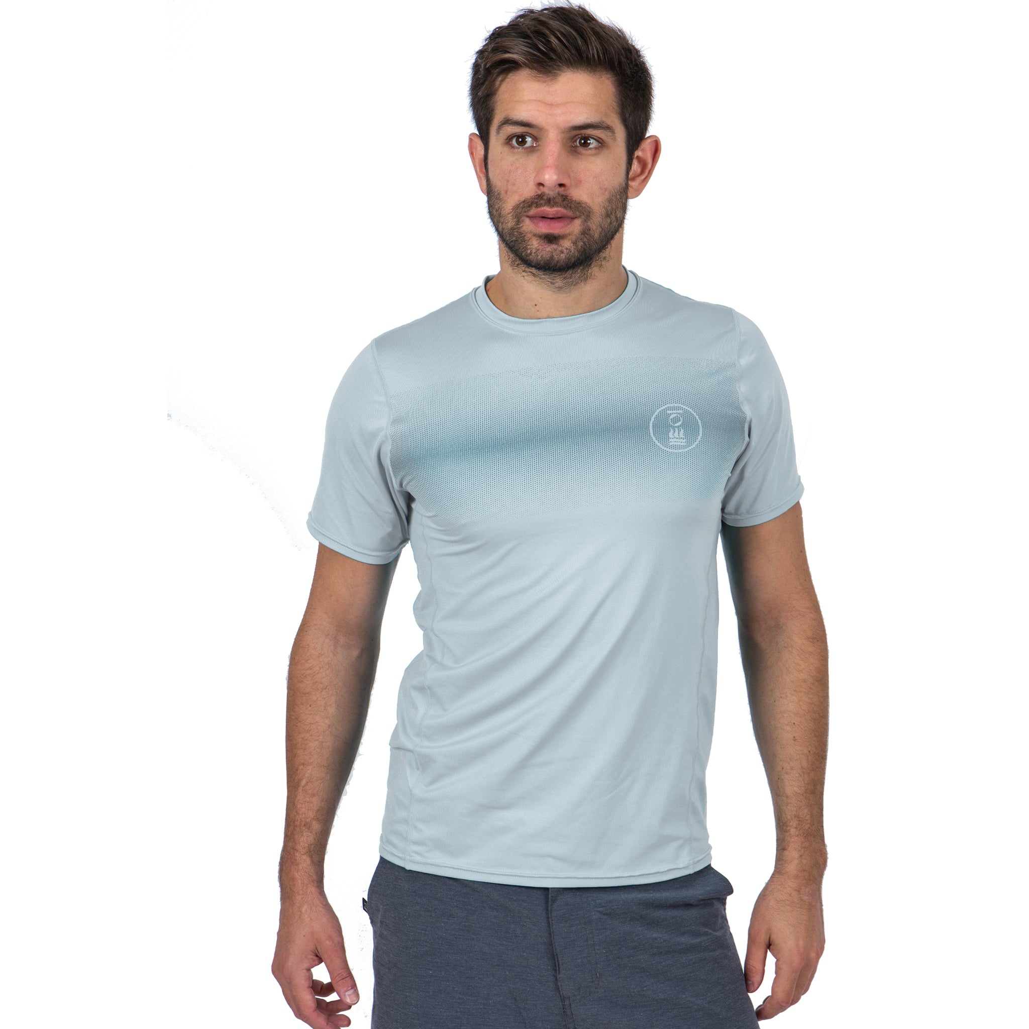 Fourth Element Men's Hydro-T UPF50+ Rash Top Short Sleeve Ice Blue