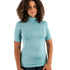 Fourth Element Women's Hydroskin Ocean Positive Short Sleeve Rash Guard Pastel Turquoise