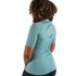 Fourth Element Women's Hydroskin Ocean Positive Short Sleeve Rash Guard Pastel Turquoise | Back