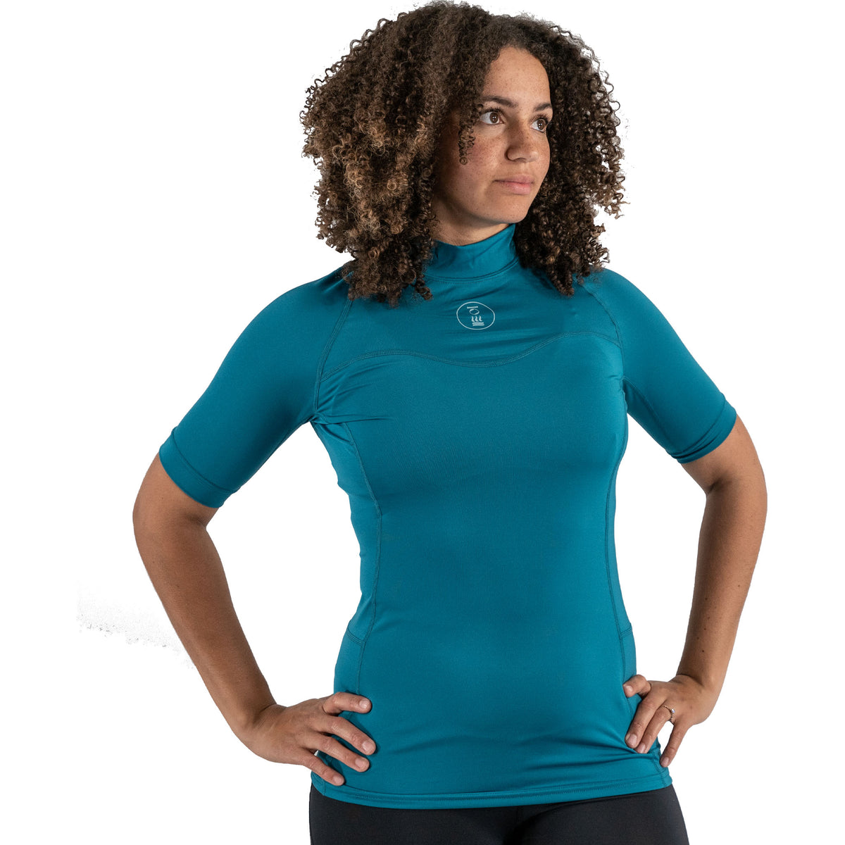 Fourth Element Women's Hydroskin Ocean Positive Short Sleeve Rash Guard