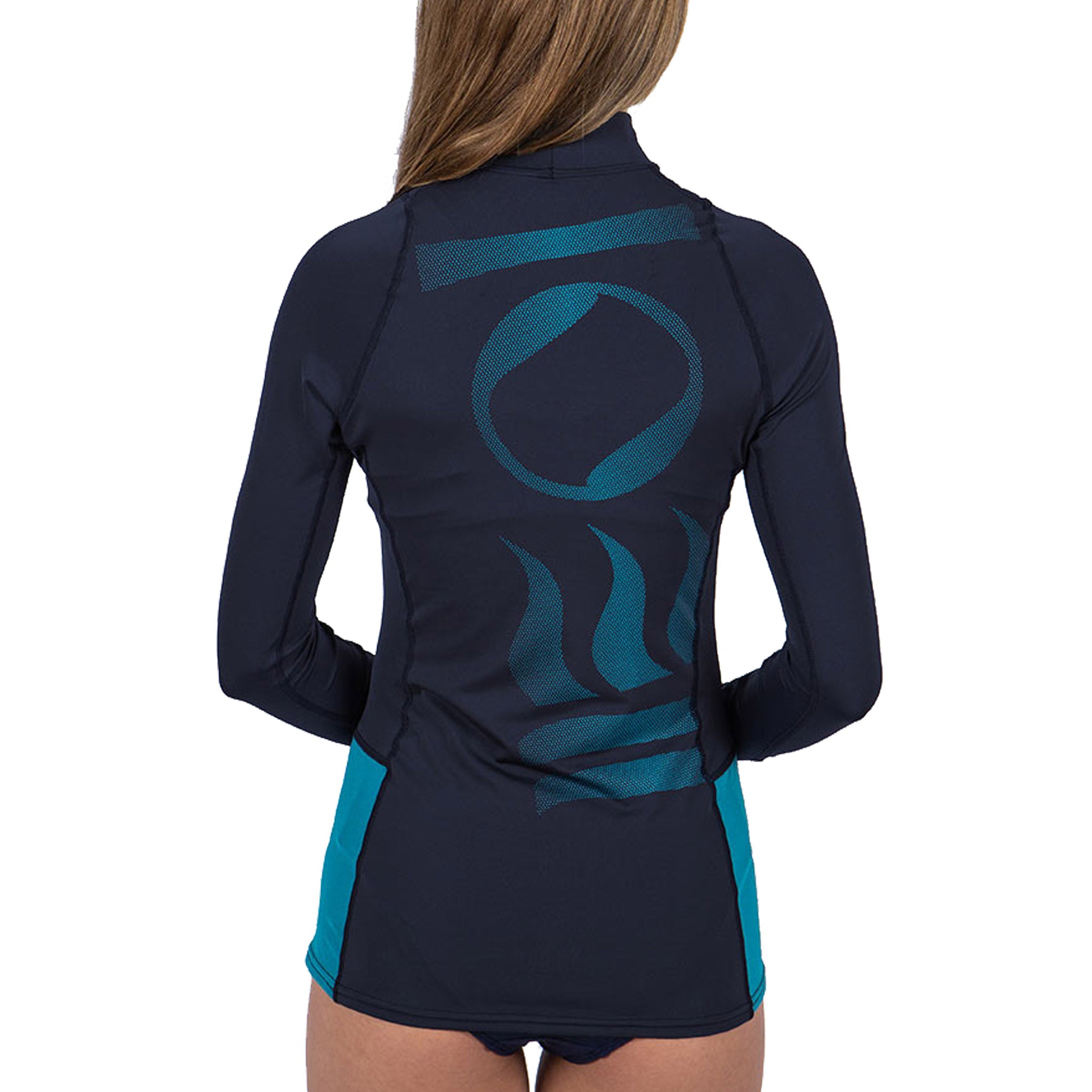 Fourth Element Women's Hydroskin Ocean Positive Long Sleeve Rash Guard | Back