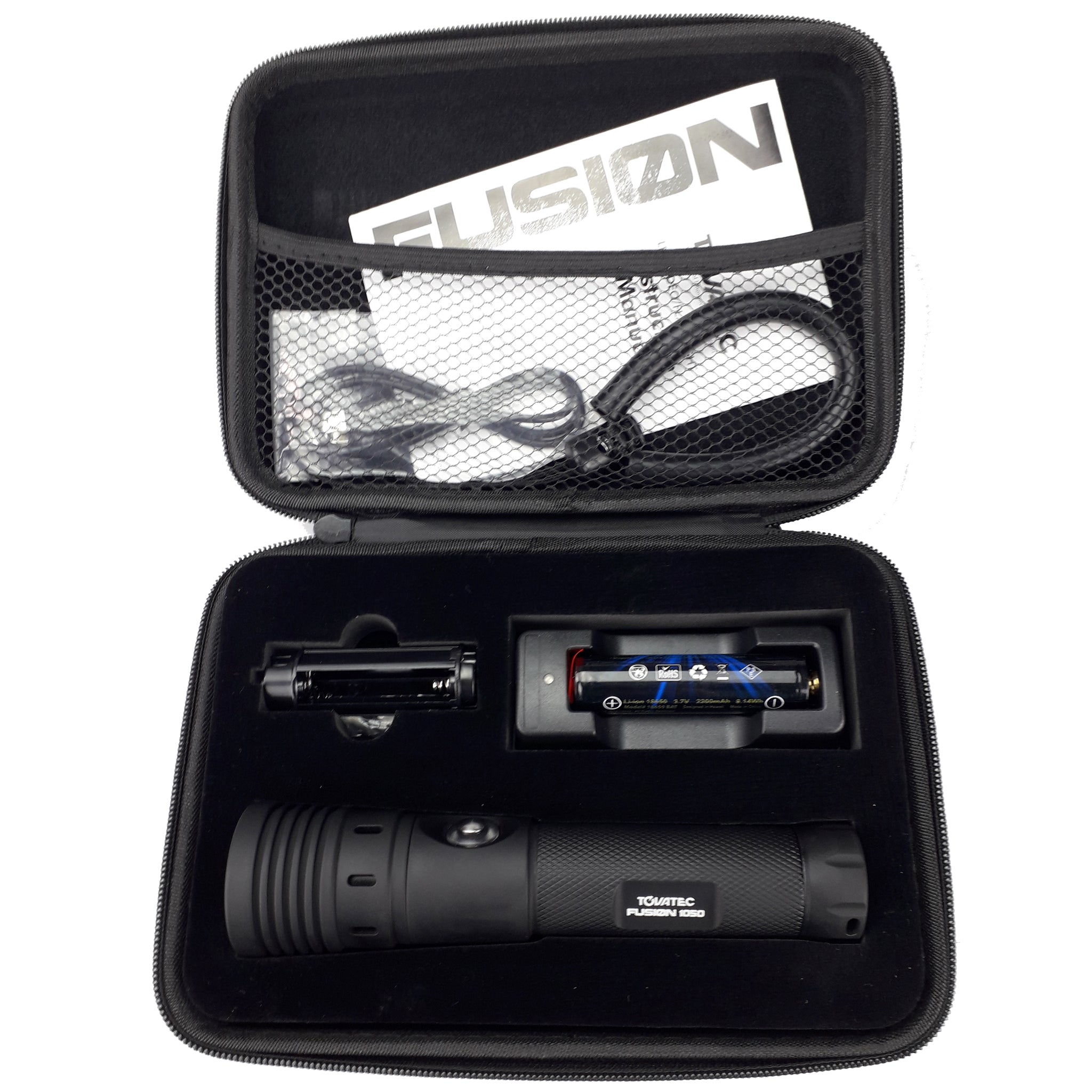 Tovatec Fusion 1050 Dive Torch Case & Accessories