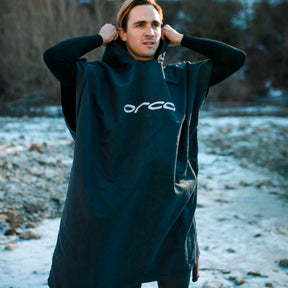 Orca Hooded Microfibre Beach Poncho Change Robe Unisex design