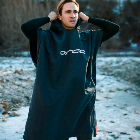 Orca Hooded Microfibre Beach Poncho Change Robe Unisex design
