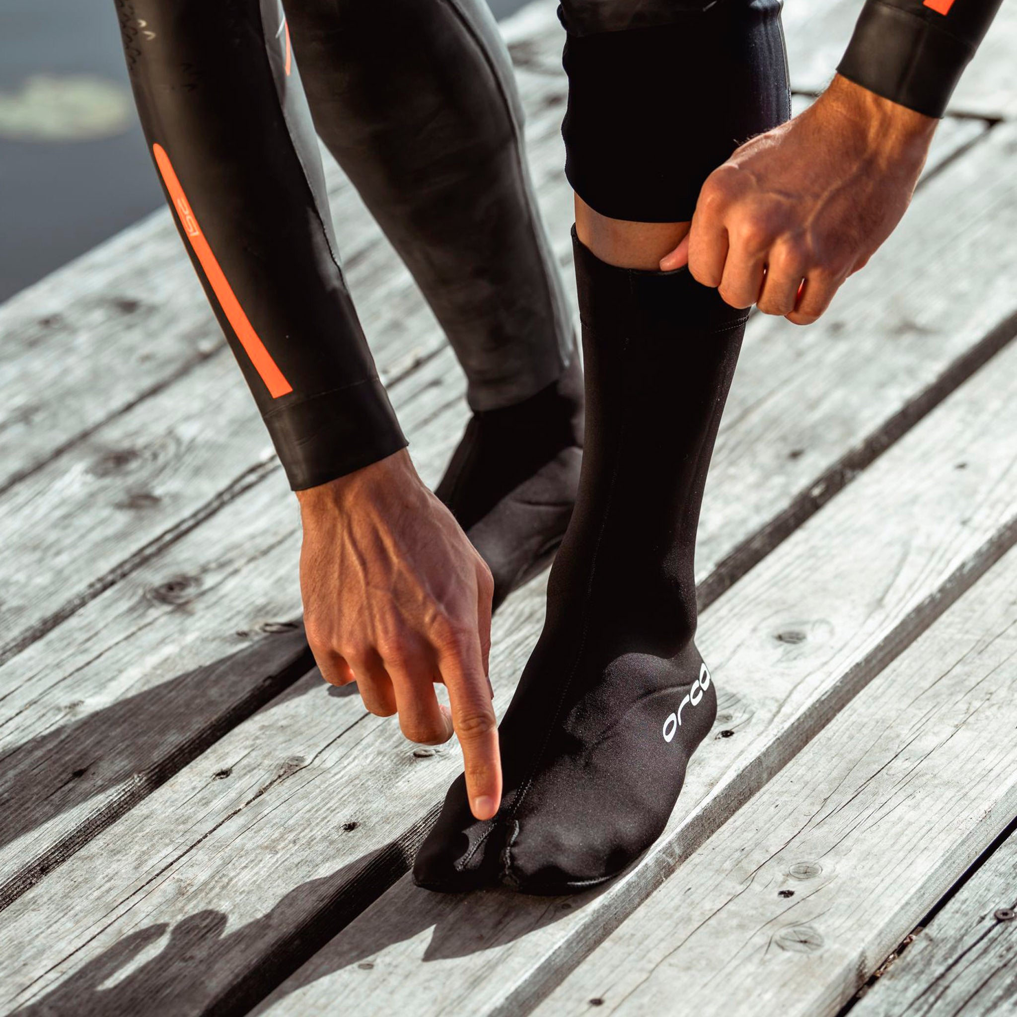 Orca Thermal Hydro Booties Neoprene Split Toe Swim Socks | Showing Split Toe